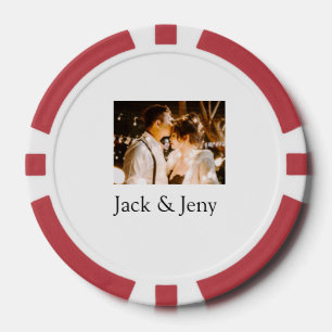 Lot De Jeton De Poker ajouter nom de photo de couple valentin amour roma