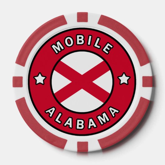 Lot De Jeton De Poker Alabama mobile (Recto)