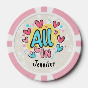 Lot De Jeton De Poker "All In" Personnalisé Style Graffiti