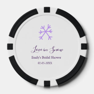 Lot De Jeton De Poker Amour dans la neige douche de mariée flocons de ne