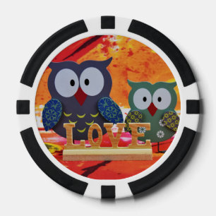 Lot De Jeton De Poker Amour de hibou