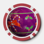 Lot De Jeton De Poker ampoule violette de Noël (Verso)