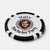 Lot De Jeton De Poker Amusant Groom Face Bachelor Party (Simple)