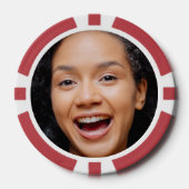 Lot De Jeton De Poker Amusants Visage Complet Fermer Selfie Photo (Recto)