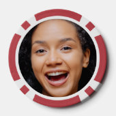 Lot De Jeton De Poker Amusants Visage Complet Fermer Selfie Photo (Verso)