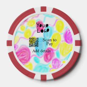 Lot De Jeton De Poker Analyser pour payer ajouter Q R logo de l'entrepri