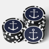 Lot De Jeton De Poker Ancre bleue marine (Empiler)
