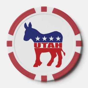 Lot De Jeton De Poker Âne démocrate de l'Utah