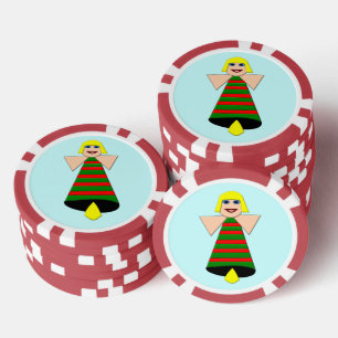 Lot De Jeton De Poker Ange de Noël Bell