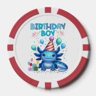Lot De Jeton De Poker Anniversaire Garçon Axolotl Vibes Joli Conception