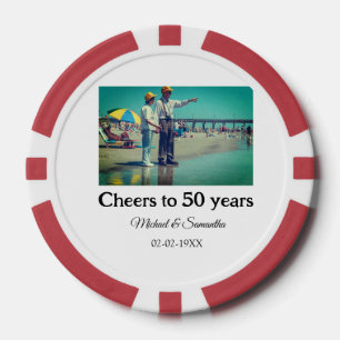Lot De Jeton De Poker applaudissements à 50 ans anniversaire ajouter nom