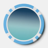 Lot De Jeton De Poker Aqua Blue Ombre (Verso)