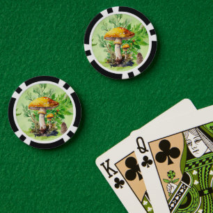 Lot De Jeton De Poker Aquarelle Whimsical Mushroom Garden