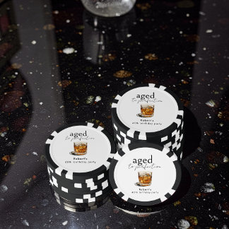 Lot De Jeton De Poker Arche de fête d'anniversaire au whisky vieilli à l