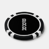 Lot De Jeton De Poker ARRIÈRE - PLAN noir du logo GRR (Simple)