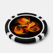 Lot De Jeton De Poker Art Abstrait Fireball (Simple)