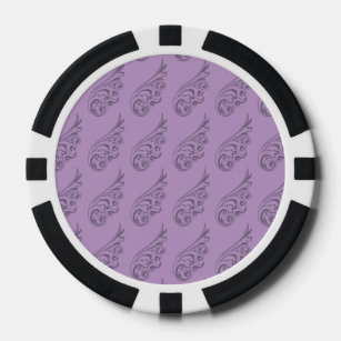 Lot De Jeton De Poker Art Nouveau motif lilac 2