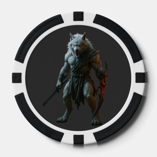 Lot De Jeton De Poker Artic Werewolf (Recto)