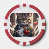 Lot De Jeton De Poker As des Coeurs Chat (Recto)
