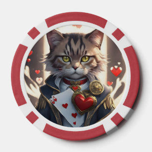 Lot De Jeton De Poker As des Coeurs Chat