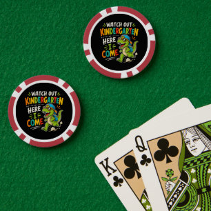 Lot De Jeton De Poker Attention maternelle j'arrive Dino