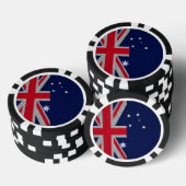 Lot De Jeton De Poker Australie Design en fibre de carbone Style Chrome (Empiler)