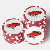 Lot De Jeton De Poker Automobile classique rouge 1948 (Empiler)
