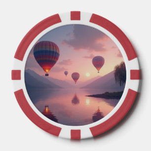 Lot De Jeton De Poker Aventures en montgolfière rêvées
