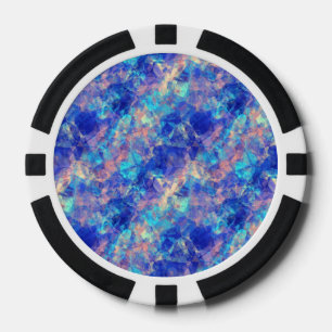 Lot De Jeton De Poker Azure Blue Crumpled Texture