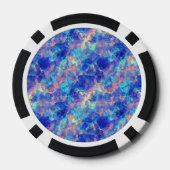 Lot De Jeton De Poker Azure Blue Crumpled Texture (Verso)