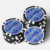 Lot De Jeton De Poker Azure Blue Crumpled Texture (Empiler)