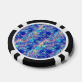 Lot De Jeton De Poker Azure Blue Crumpled Texture (Simple)