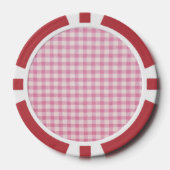 Lot De Jeton De Poker Baby Pink Gingham Pattern (Recto)