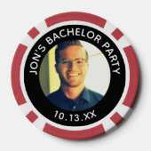 Lot De Jeton De Poker Bachelor Party Groom Photo Casino (Verso)