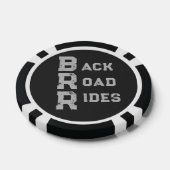 Lot De Jeton De Poker "Back Road Rides" Logo Gris Lettres (Simple)