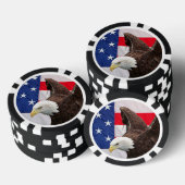Lot De Jeton De Poker Bald Eagle avec le drapeau américain (Empiler)