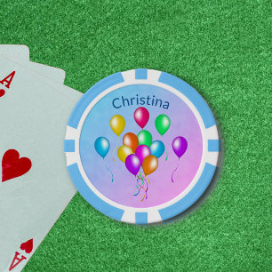 Lot De Jeton De Poker Ballons brillants Festif Différents Couleurs Diffu