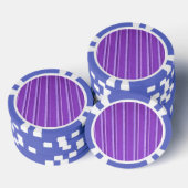 Lot De Jeton De Poker Bande violette de lavande rétro (Empiler)