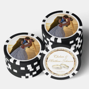 Lot De Jeton De Poker Bandes mariages pour la mariée et la mariée
