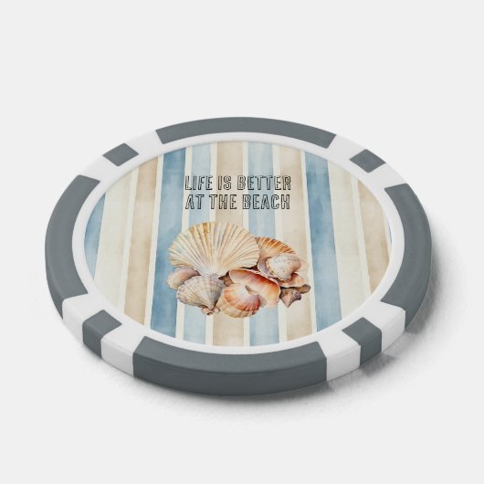 Lot De Jeton De Poker Beach Shells (Simple)