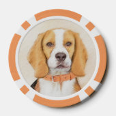 Lot De Jeton De Poker Beagle Hound Dog Peinture Animal Art original (Verso)