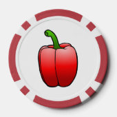 Lot De Jeton De Poker Beau Poivron Rouge (Verso)