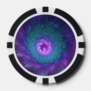 Lot De Jeton De Poker Beauté florale abstraite, art fractal coloré, fleu