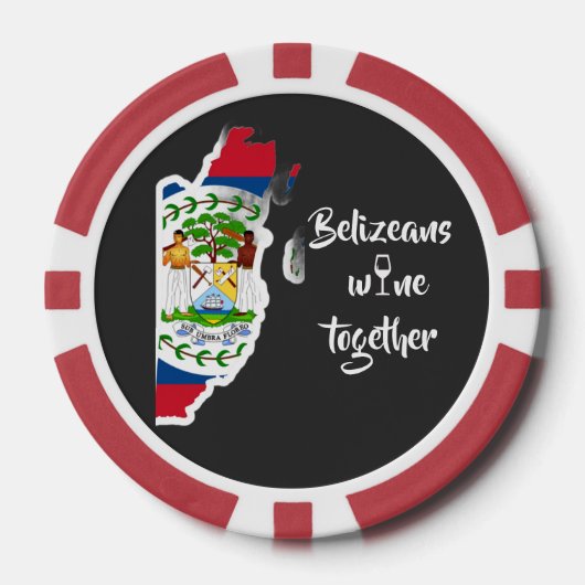 Lot De Jeton De Poker Belizeans Wine Together Poker Chips (Recto)