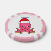 Lot De Jeton De Poker Belle pieuvre joyeuse en casquette de Noël (Simple)