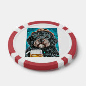 Lot De Jeton De Poker Bernedoodle tenant une tasse à bière (Simple)