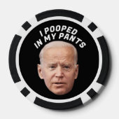 Lot De Jeton De Poker BIDEN FUNNY POOP Chip (Verso)