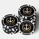 Lot De Jeton De Poker Bienvenue à bord du bateau Nom Ancre nautique Gold (Empiler)