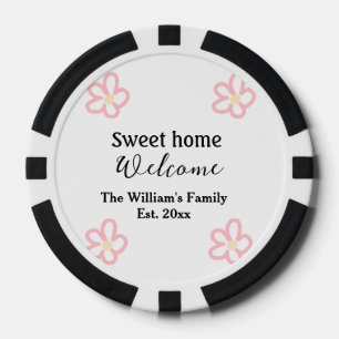 Lot De Jeton De Poker Bienvenue douce maison ajouter nom de famille anné