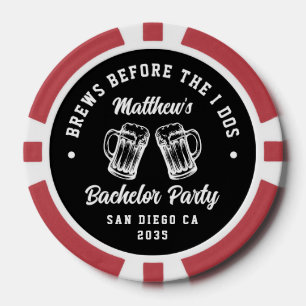 Lot De Jeton De Poker Bières de fête de bachelor drôles avant que je dis